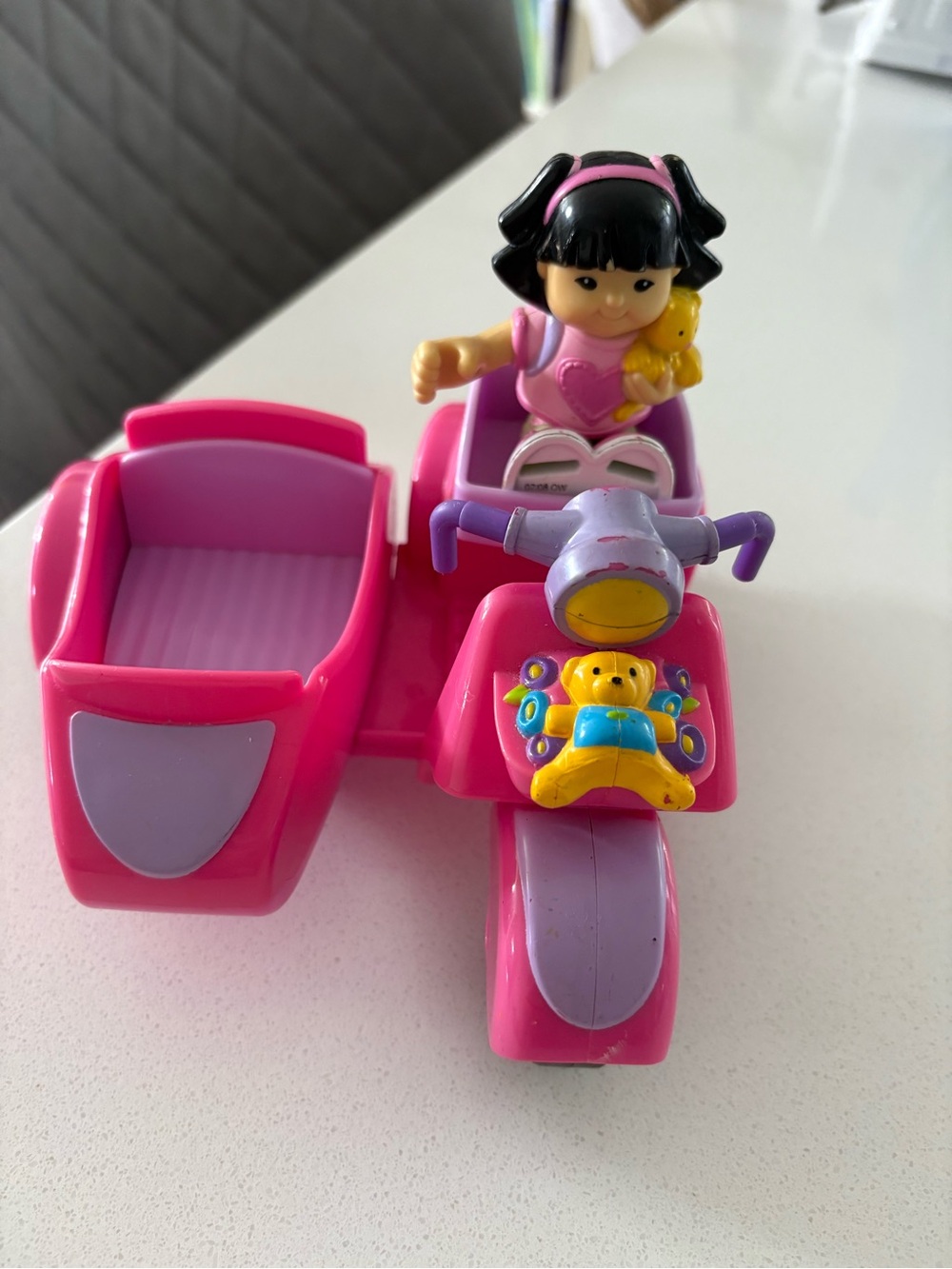 2007 Fisher Price Little People Sarah Lynn Scooter Sidecar Vintage Toy